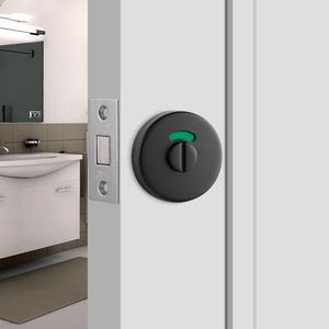 304不锈钢洗手间公共厕所卫生间简易门锁无钥匙通用型隔断指示锁