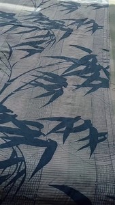 老式窗帘，精典竹叶子图案，用过的，没污没破，干净整洁，178