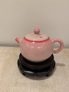 龙泉青瓷粉红猪油冻西施壶/将军壶+配套品茗杯