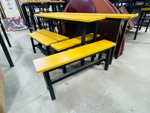 快餐店长条桌长条椅子，一套，桌子两米的一米八，凳子一米二的一