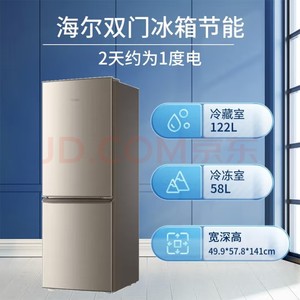 海尔（Haier）冰箱小型双开门小冰箱180升双门节能直冷冰