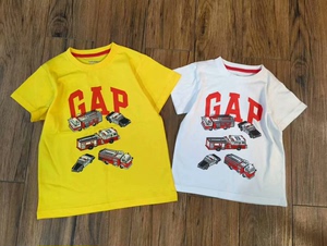 Gap消防车短袖长袖T恤短裤全棉百搭男女童夏款童装中小童装