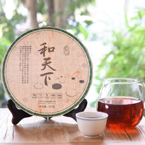 【1饼】2022年斗记和天下 普洱茶熟茶357g/饼