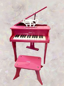Hape三角钢琴30键儿童钢琴家用宝宝幼儿木质机械钢琴音乐启