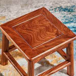 红木凳子刺猬紫檀小方凳花梨木矮凳换鞋凳休闲板凳四方凳木凳