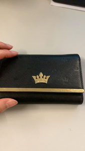 J.ESTINA小皇冠钱包，首尔购入，金属件有磨损，包边等均