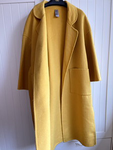 1️⃣0️⃣0️⃣柠檬黄双面羊绒大衣