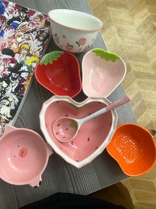 【可爱】仓鼠金丝熊食盆可爱卡通陶瓷小碟子蘸料碟家用小吃盘子菜