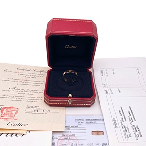 【99新】Cartier卡地亚LOVE系列玫瑰金宽版戒指62号男戒专柜正品