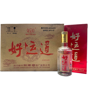 09年38度剑南春 好运道酒 500ML*6瓶浓香型纯粮白酒 陈年老酒