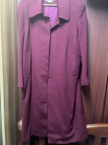 90年代老北京服装厂卓仑品牌全新百分百羊绒大衣，秋冬季枣红色