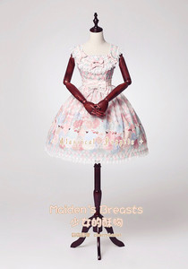 ◆古典玩偶◆少女的酥x~肩带小高腰连身裙JSK 大刀半价出