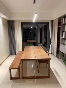 尾货处理宜家莫比恩同款实木餐桌北欧家用小户型长桌白蜡木工作台