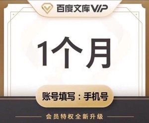 百度文库vip七天卡  （直充）