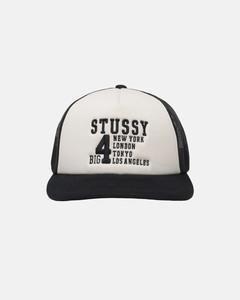 现货！stussy ss24刺绣鸭舌帽 拼接棒球帽 帽子可调