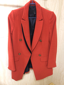 韩国直邮专柜正品ENC橘色系大衣，九成新，尺码165