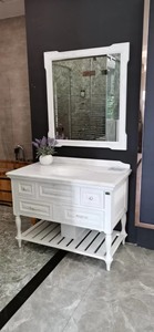 柏格尼尼实木浴室柜英式美式实木浴室柜