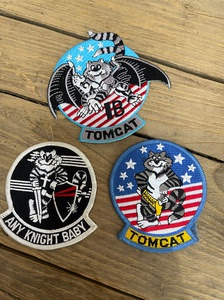 刺绣徽章 美国F-14战斗机机种刺绣臂章 飞翼汤姆猫刺绣臂章