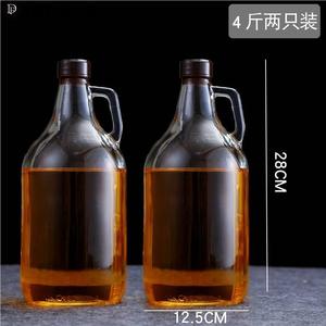 油罐厨房家用储油瓶大容量玻璃油壶10斤花生油食用油桶5L装油瓶子