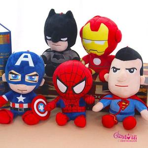 复仇者联盟毛绒公仔蜘蛛侠玩具美国队长布娃娃卡通动漫礼品
