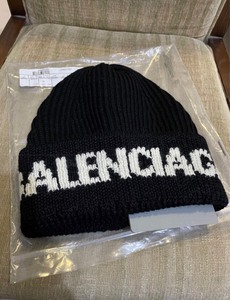 Balenciaga 冷帽 Logo羊毛毛线帽 巴黎世家