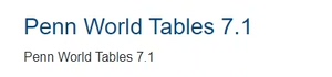 WRDS数据库Penn World Tables 7.1全库