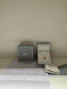 Dior迪奥罗盘 18k玫瑰金钻石项链 有盒有票