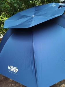 空钩悟道钓鱼伞2.4米双层双弯…，顺丰包邮…最新款：，蓝色，
