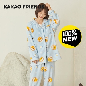 Kakao Friends冰雪世界蓝色Ryan男女生保暖睡衣