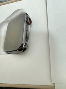 未激活全新苹果手表S8代41mm不锈钢黑钢 国行蜂窝智能手表
