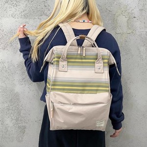 anello品牌新品条纹拼色背包，学生书包商务旅行包妈咪包！