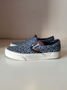 #vans#vans slip on 一脚蹬帆布鞋 蓝色菱形