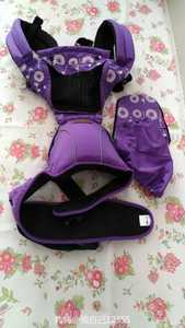 宜贝儿棉布印花背带+腰凳唯品会购买，用过几次，九成新，紫色，