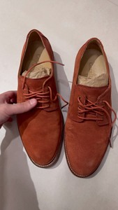 8成新cole haan男鞋，橘红色麂皮，US9码，国内大概