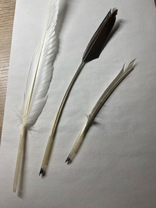 羽毛笔鹅毛笔欧洲中世纪古代手抄本怀旧复古手工制作羽管笔
