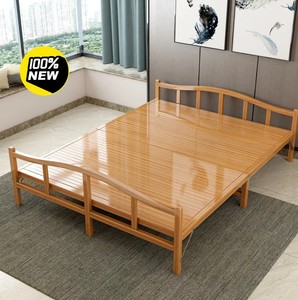 【特价处理】竹床折叠床单人双人1.5米家用简易实木床1.2经