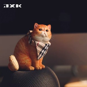 现货 JXK换头加菲猫 仿真可爱萌创意摆件车载猫咪模型潮流手