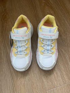斯凯奇 女童运动鞋 白色粉色黄色 欧码32码200cm 全新