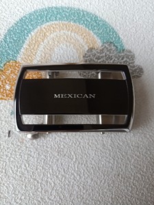 MEXICAN稻草人间黑色自动扣头 不锈钢材质 内宽35mm