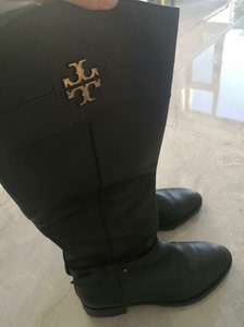 Tory burch    TB牛皮长靴  鞋底有粘底