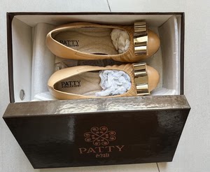 PATTY 芭迪 女士单鞋，35码，温柔橘粉色，橡胶鞋底，鞋
