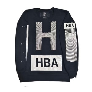 hood by air HBA指纹印花大胶印logo卫衣