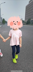 福神evisu儿童短袖T恤 粉色 亲子装纯棉 120码 韩国