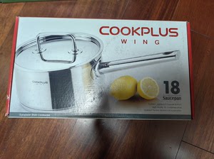 Cookplus全新单柄18cm汤锅有盖，闲置转让