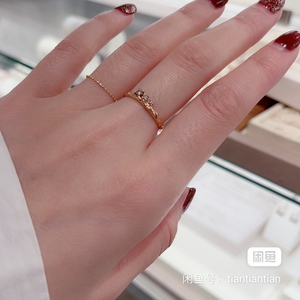 大悦城yoyokoko家的韩国饰品，14k的钻石戒指韩码12