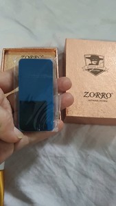 ZORRO佐罗打火机，zc5超薄冰蓝，白铜外壳，黄铜内胆，自