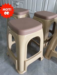 塑料凳子椅子家用加厚（一个也包邮）带盖含脚垫 承受三四百斤无
