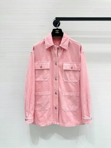 miumiu 粉色logo工装牛仔外套，38码，林允儿同款，