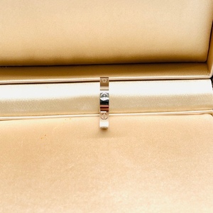 [9.8新]Cartier卡地亚男女白金窄版love戒指52号公价9250