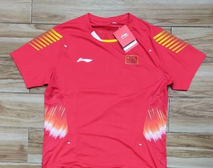 李宁CP羽毛球国家队赞助球员版比赛服，2018年世锦赛，男码